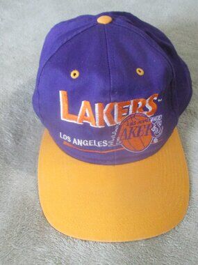 Vintage Los Angeles Lakers by Twins MFG Snapback Hat Official Licensed USA
